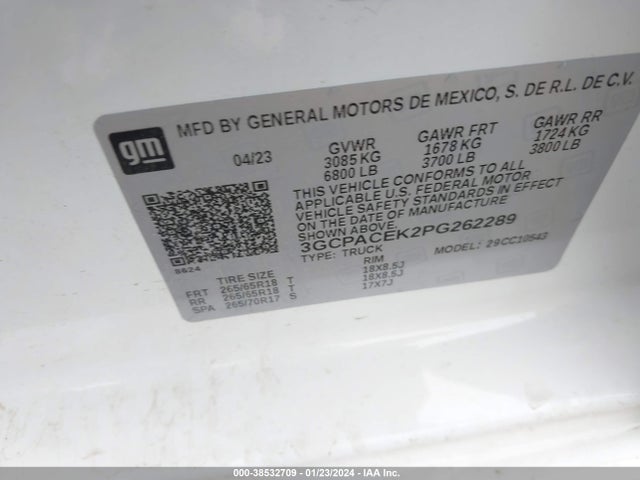 Chevrolet Silverado 1500 2wd  Short Bed Lt 2023 3GCPACEK2PG262289 Image 9
