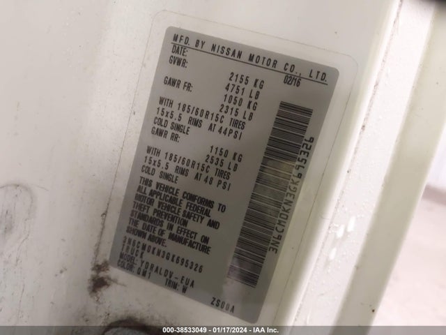 Nissan Nv200 S 2016 3N6CM0KN3GK695326 Image 9