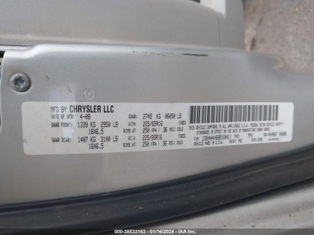 2008 DODGE GRAND CARAVAN 1D8HN44H68B160011 Photo 8