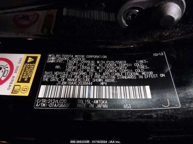 JTJBK1BAXE2038844 Lexus RX 350
