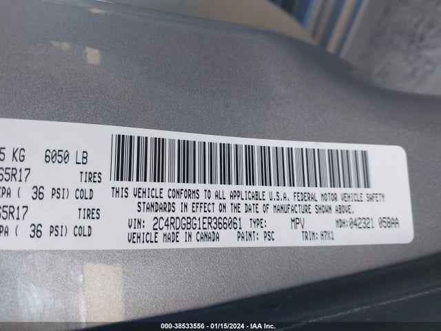 Dodge Grand Caravan Avp/se 2014 2C4RDGBG1ER366061 Image 9