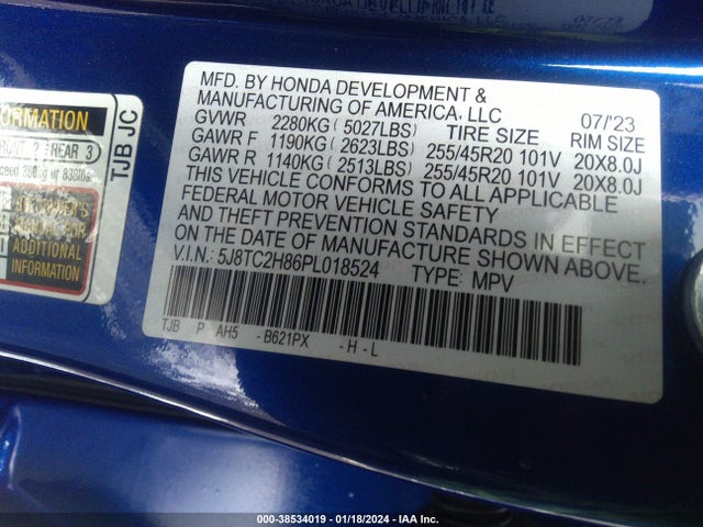 Acura Rdx A-spec Advance Package 2023 5J8TC2H86PL018524 Image 9