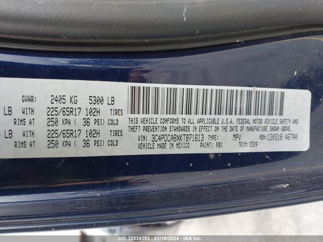 Dodge Journey Se Value Package 2019 3C4PDCABXKT871613 Image 9