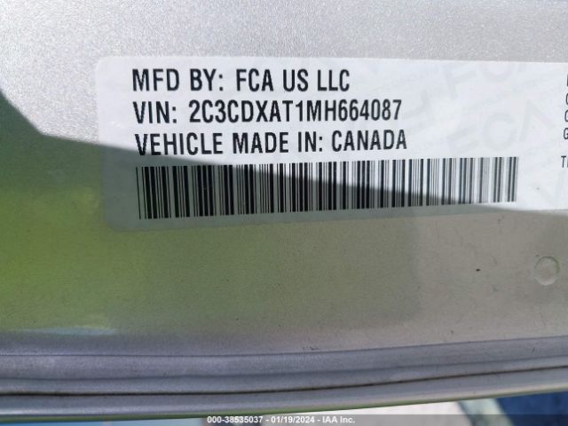 2C3CDXAT1MH664087 Dodge Charger Police Rwd