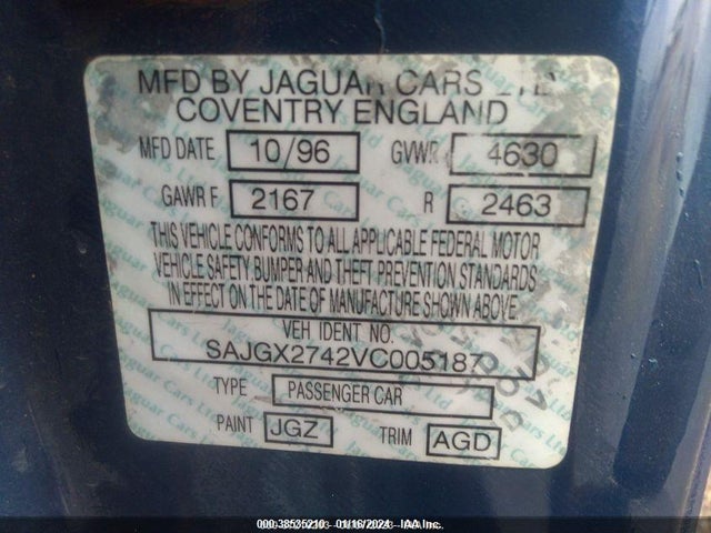 1997 JAGUAR XK8 SAJGX2742VC005187 Photo 8