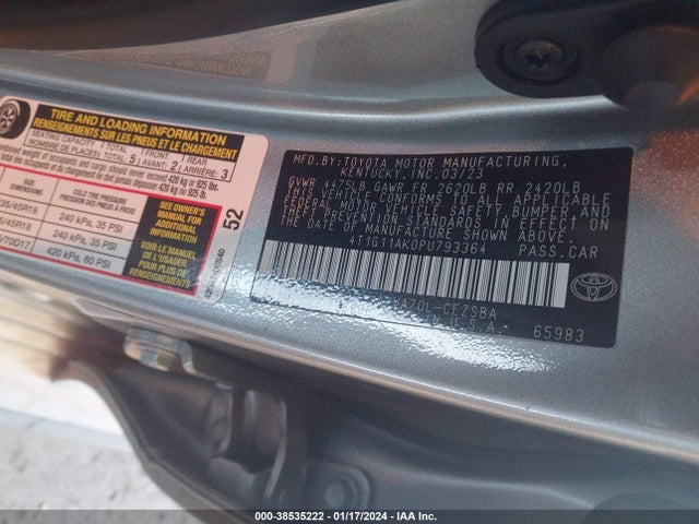 Toyota CAMRY SE 2023 4T1G11AK0PU793364 Image 9