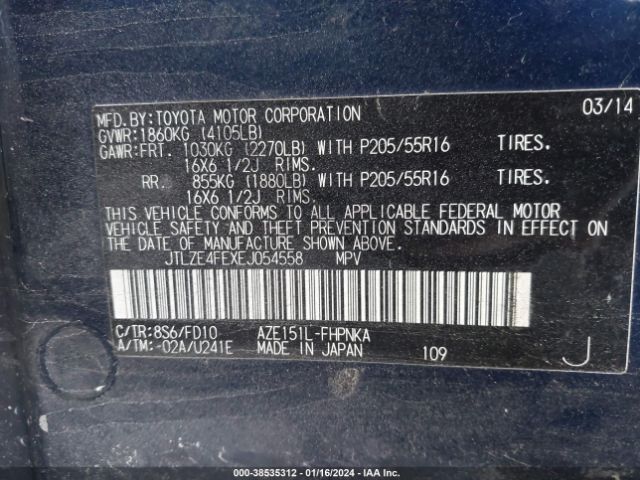 JTLZE4FEXEJ054558 Scion XB