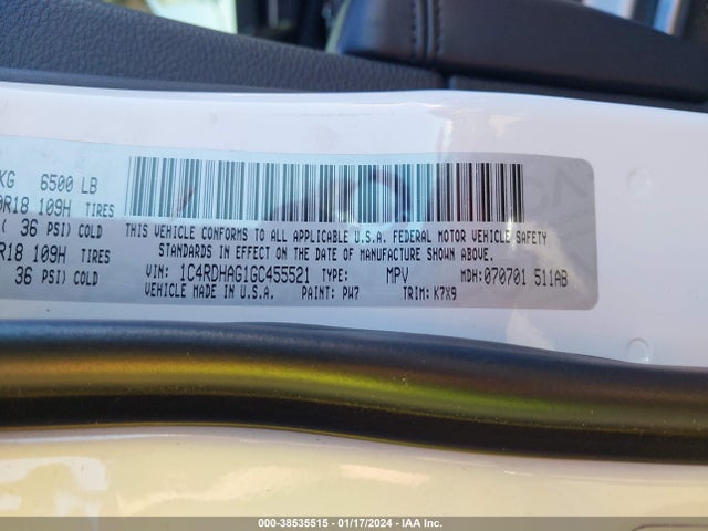 Dodge Durango Sxt 2016 1C4RDHAG1GC455521 Image 9