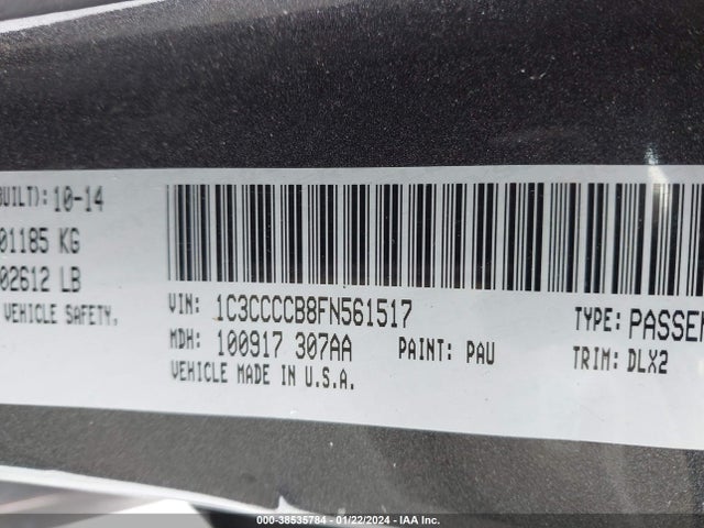 1C3CCCCB8FN561517 Chrysler 200 C