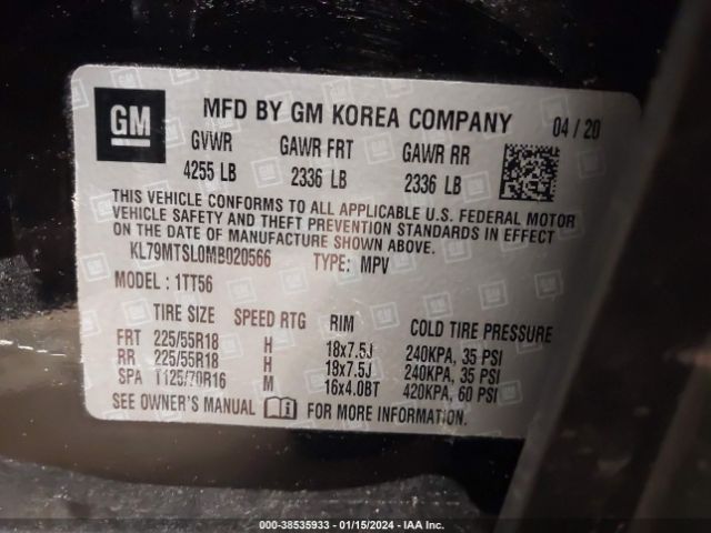 2021 CHEVROLET TRAILBLAZER KL79MTSL0MB020566 Photo 8