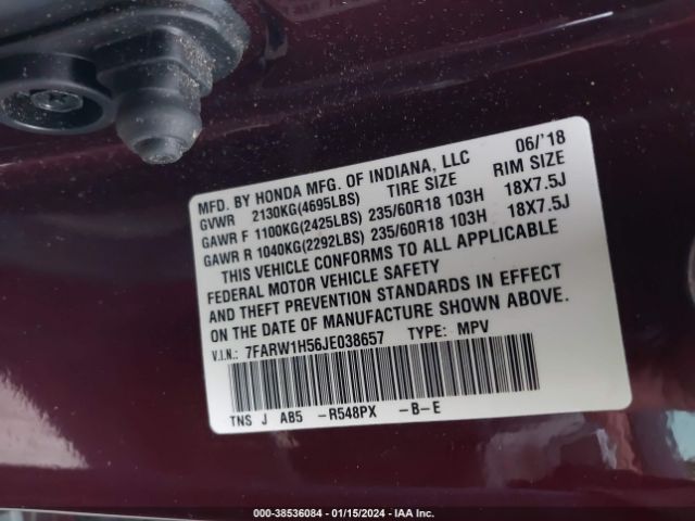7FARW1H56JE038657 Honda CR-V EX