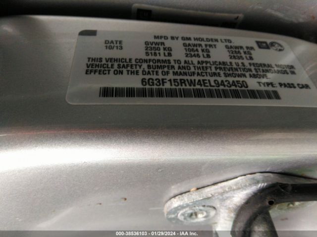 6G3F15RW4EL943450 Chevrolet SS