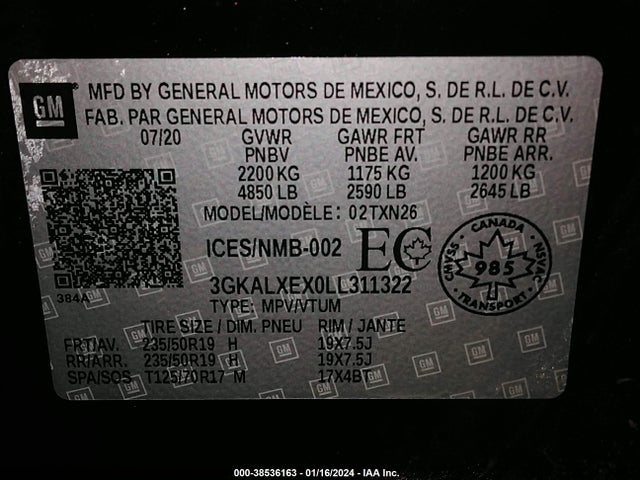GMC Terrain Awd Denali 2020 3GKALXEX0LL311322 Image 9