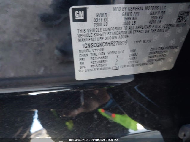 Chevrolet Suburban Ls 2017 1GNSCGKC6HR278819 Image 9
