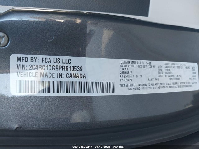 2C4RC1CG9PR610539 Chrysler Voyager Lx