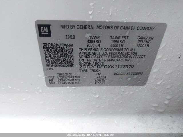 2GC2CREGXK1137979 Chevrolet Silverado 2500hd Wt