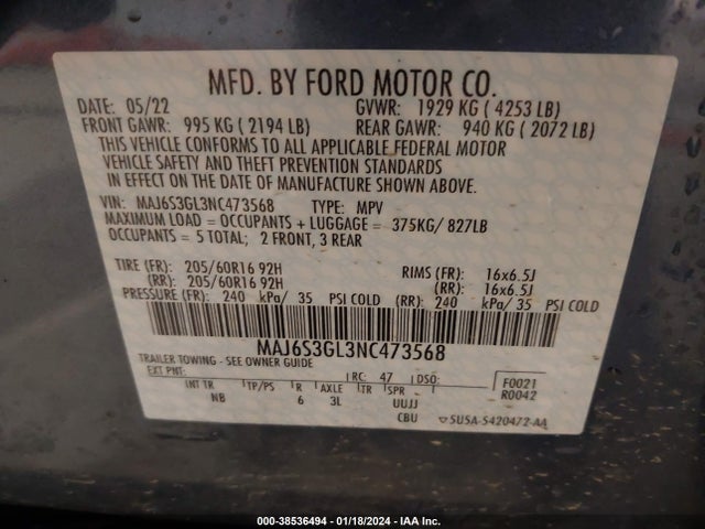 Ford Ecosport Se 2022 MAJ6S3GL3NC473568 Image 9