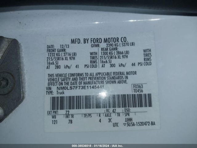 NM0LS7F73E1145441 Ford Transit Connect Xlt