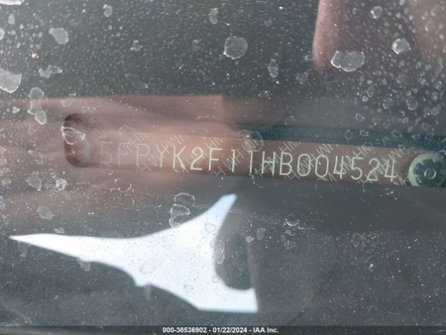 5FPYK2F11HB004524 Honda Ridgeline Sport