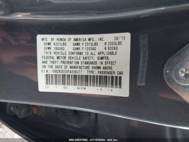 1HGCR2E52FA206377 Honda Accord Sport