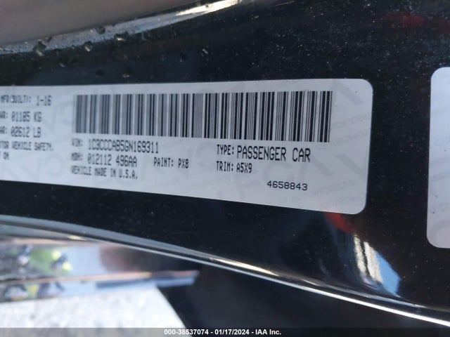 1C3CCCAB5GN169311 Chrysler 200 Limited
