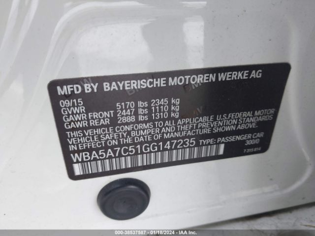 WBA5A7C51GG147235 BMW 528i Xdrive