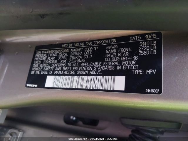 YV440MDK6G2852661 Volvo Xc60 T5 Drive-e Premier