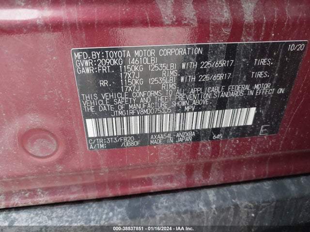 Toyota RAV4 LE 2021 JTMG1RFV8MD075305 Image 9