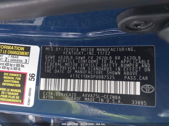 Toyota CAMRY LE 2023 4T1C11BK0PU087525 Image 9