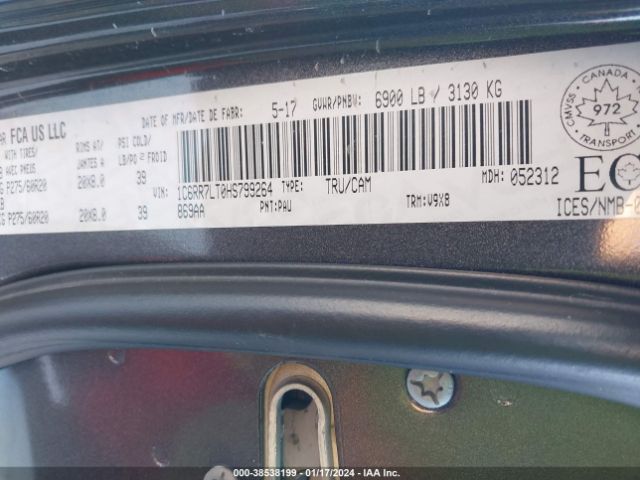 1C6RR7LT0HS799264 RAM 1500 Slt