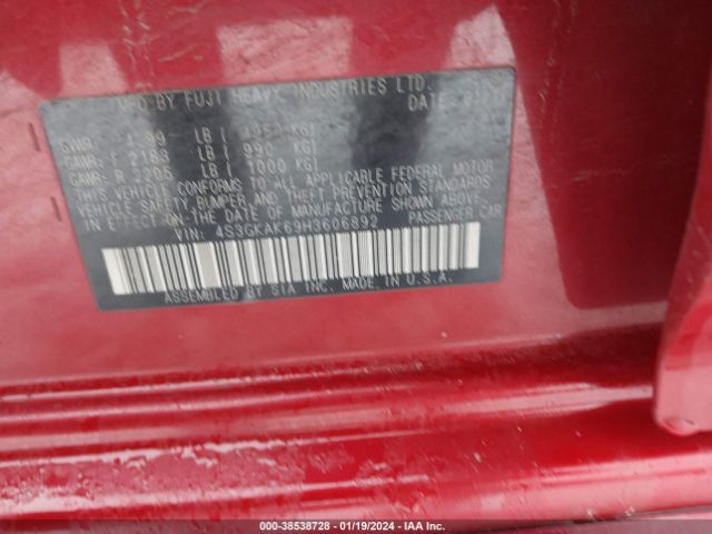 4S3GKAK69H3606892 Subaru Impreza 2.0i Sport