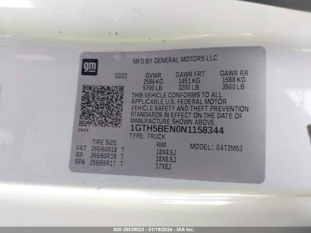 GMC Canyon 2wd  Elevation Standard 2022 1GTH5BEN0N1158344 Image 9