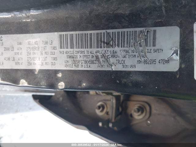 1C6SRFGT8KN586333 RAM 1500