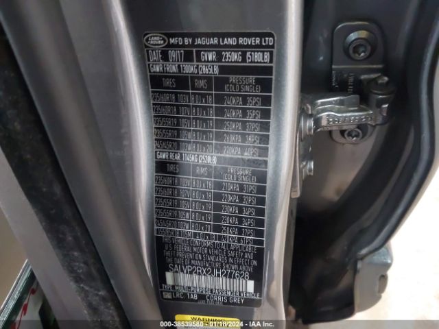SALVP2RX2JH277628 Land Rover Range Rover Evoque Se/se Premium