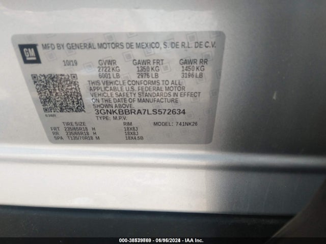 Chevrolet Blazer Fwd 1lt 2020 3GNKBBRA7LS572634 Image 9