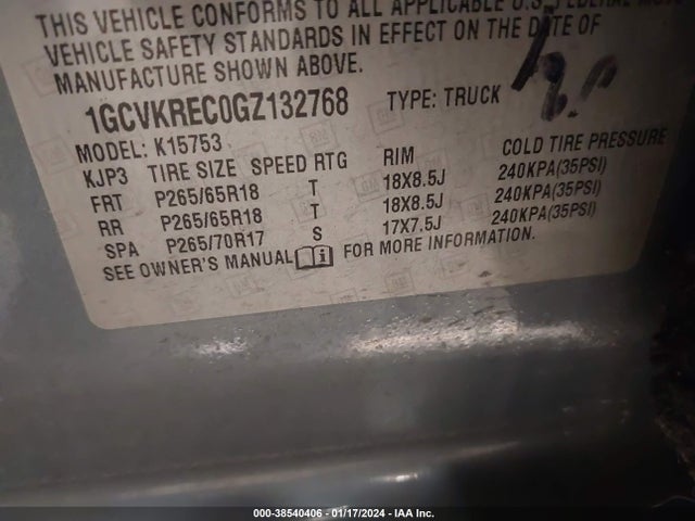 Chevrolet Silverado 1500 1lt 2016 1GCVKREC0GZ132768 Image 9