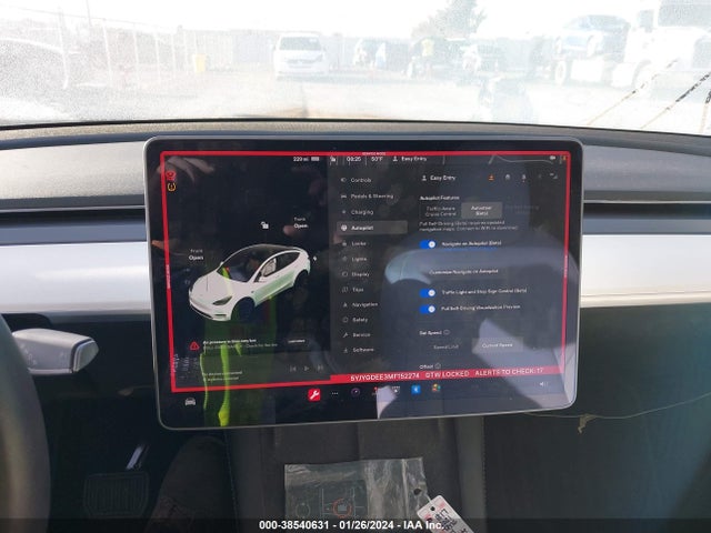 2021 TESLA MODEL Y LONG RANGE DUAL MOTOR ALL-WHEEL DRIVE VIN: 5YJYGDEE3MF152274