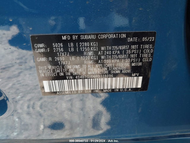 Subaru Outback Wilderness 2024 4S4BTGUD6R3118096 Image 9