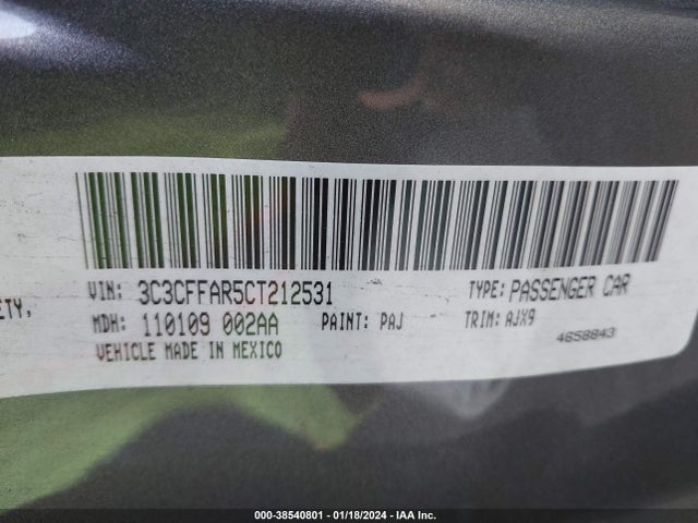 2012 FIAT 500 3C3CFFAR5CT212531 Photo 8