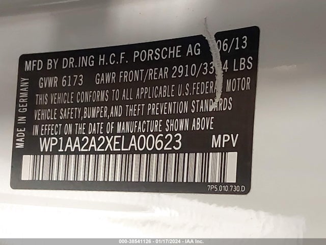 2014 PORSCHE CAYENNE WP1AA2A2XELA00623 Photo 8