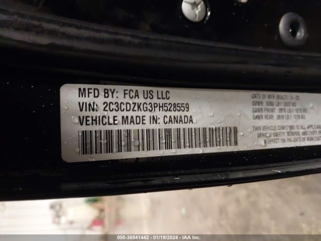2023 DODGE CHALLENGER 2C3CDZKG3PH528559 Photo 8