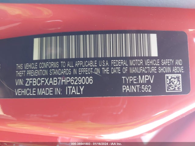 2017 FIAT 500X ZFBCFXAB7HP629006 Photo 8