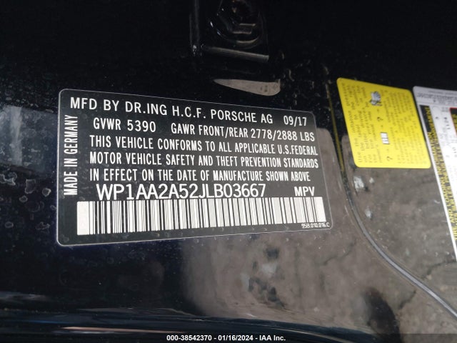 2018 PORSCHE MACAN WP1AA2A52JLB03667 Photo 8