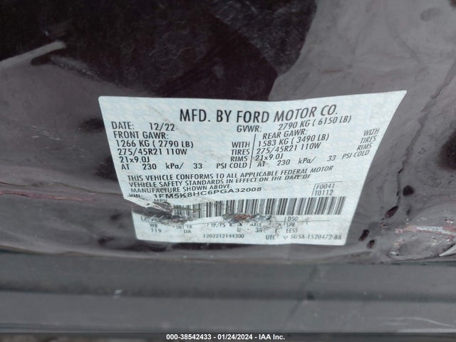 Ford Explorer Platinum 2023 1FM5K8HC6PGA32008 Image 9