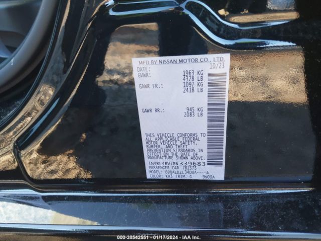 1N4BL4BV7RN339683 Nissan Altima S Fwd