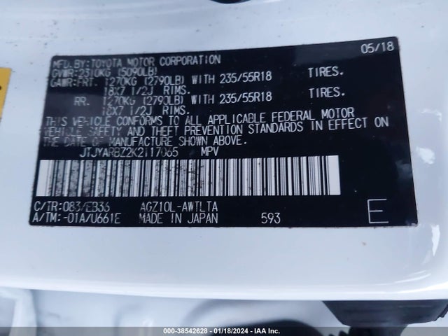 JTJYARBZ2K2117065 Lexus Nx 300 F Sport