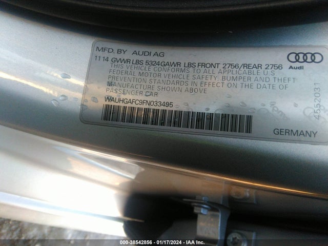 WAUHGAFC9FN033495 Audi A6 3.0t Premium Plus