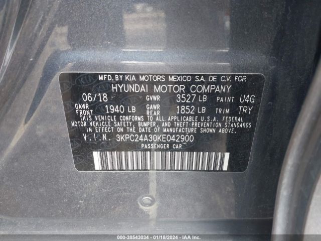 3KPC24A30KE042900 Hyundai ACCENT SE