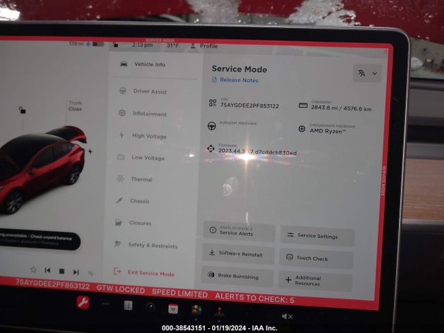 7SAYGDEE2PF853122 Tesla Model Y Awd/long Range Dual Motor All-wheel Drive