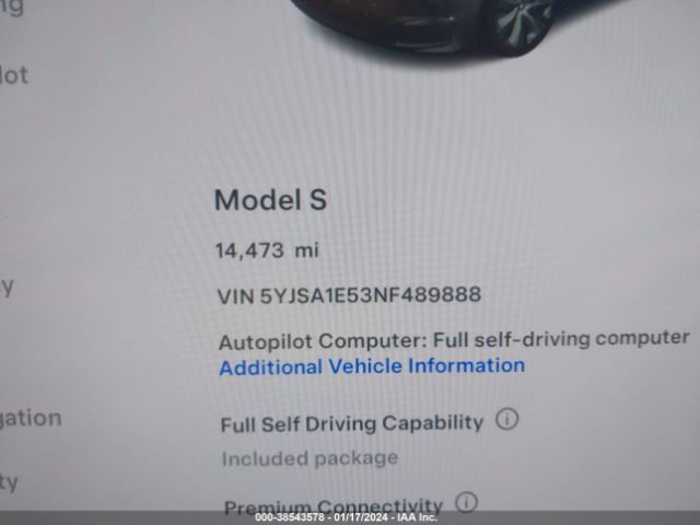 2022 TESLA MODEL S 5YJSA1E53NF489888 Photo 6